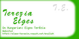 terezia elges business card